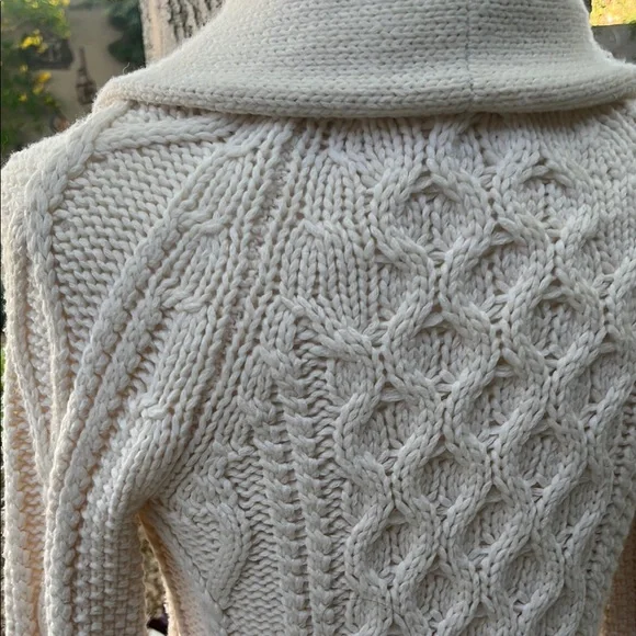 Juicy Couture Cream Cable Knit Cardigan Sweater - Picture 7 of 11